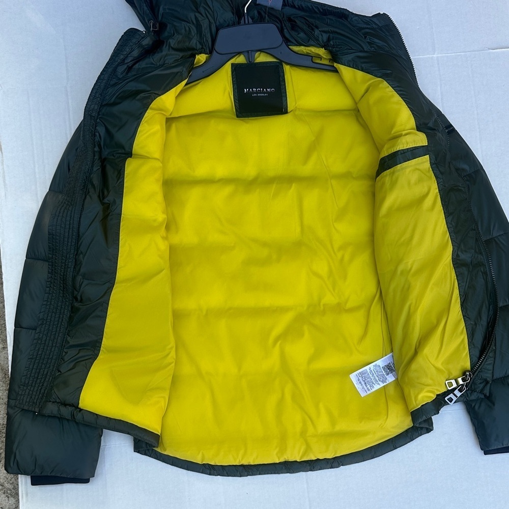 GUESS BY MARCIANO  Green yellow Puffer Jacket - Picture 4 of 8
